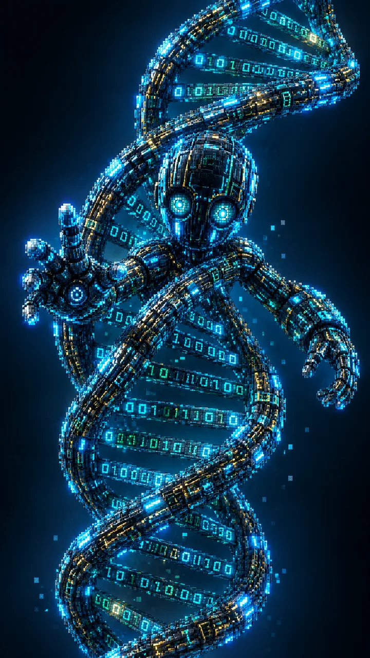 SCRIBA, the Notary Bot — a robot woven from circuit-DNA strands
